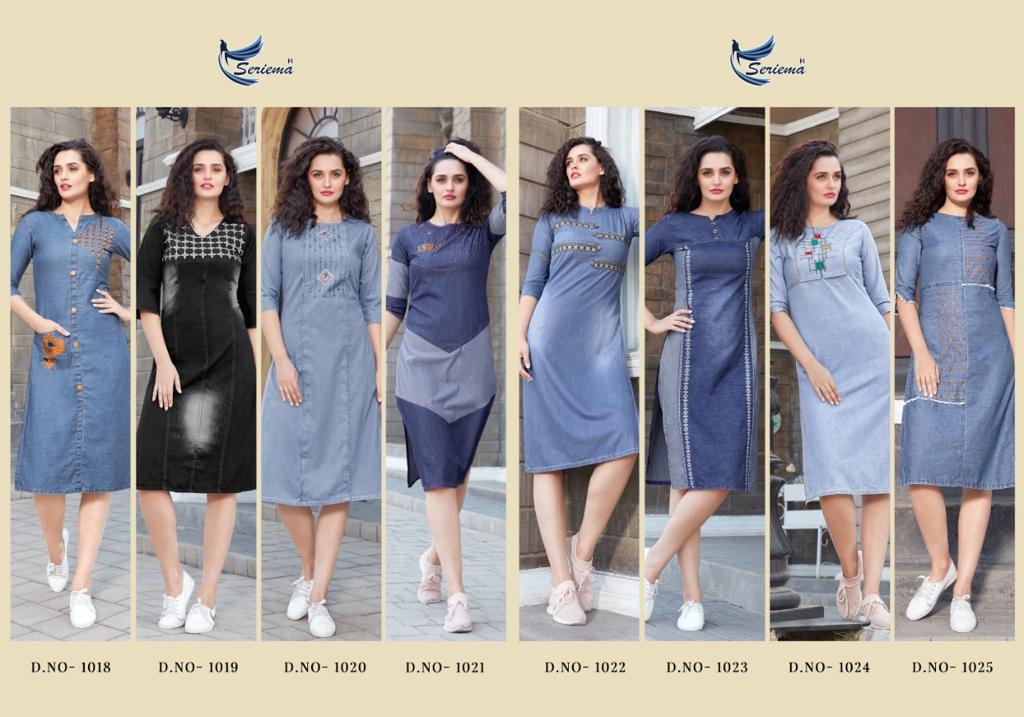 Sparrow Funky Look Designer Party Wear Denim Kurti Collection at Wholesale Rate